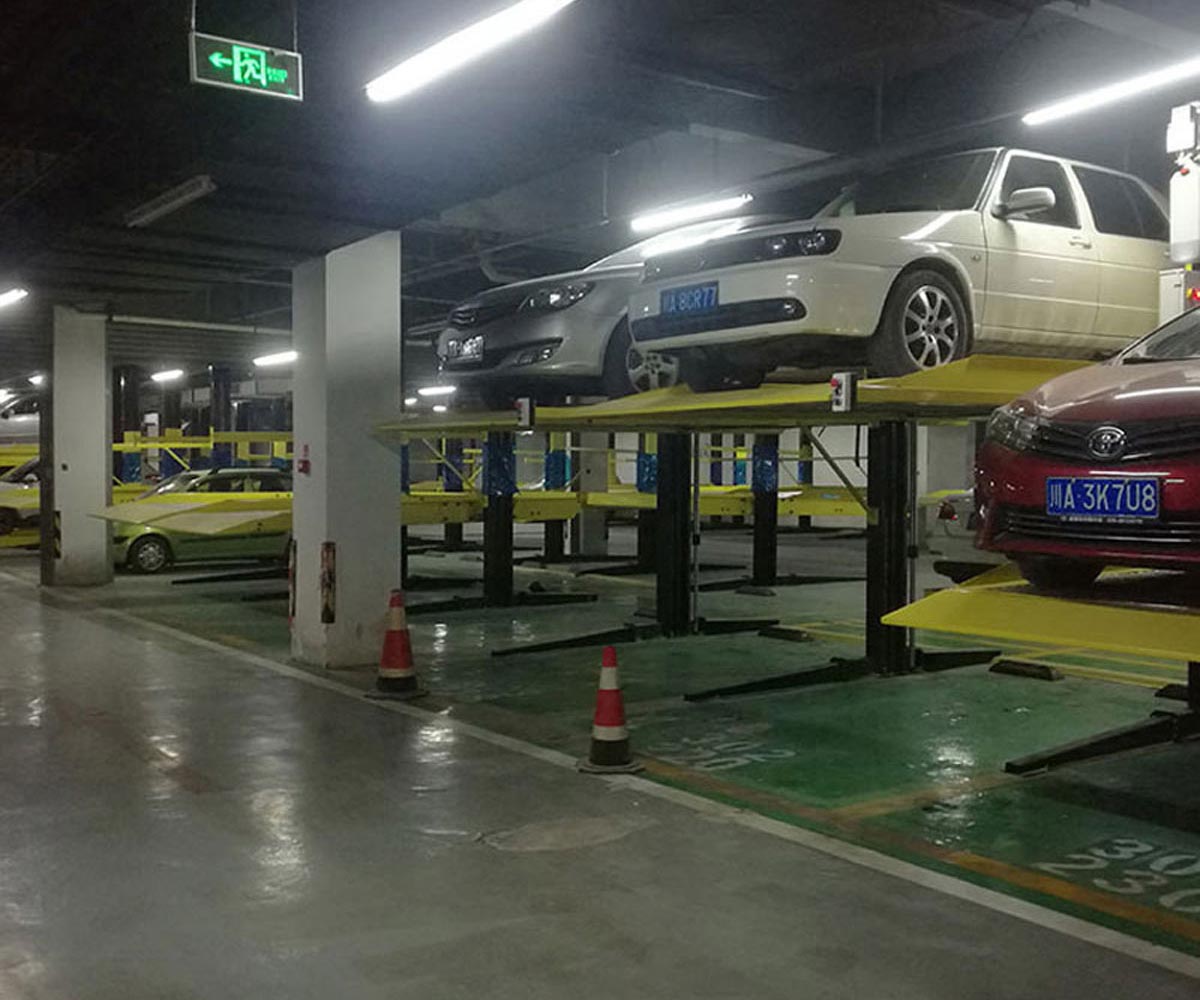 富民兩層簡易升降機械停車設備過驗收